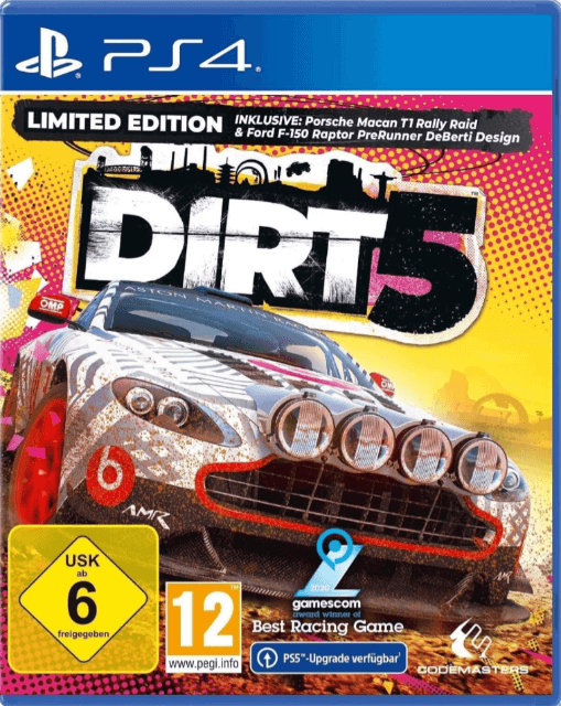 Dirt 5 box art for Playstation 4